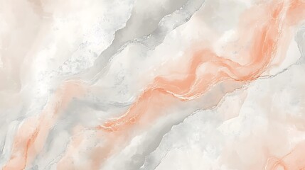 Abstract Peach Grey Swirls Marble Art Design