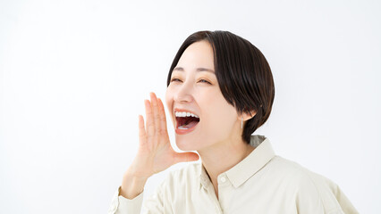 ミドル女性　笑顔