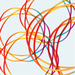 Abstract colored circular line