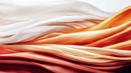 Obraz premium Flowing Silk Fabric in Warm Hues