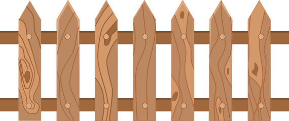 wooden fence isolated on white background