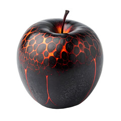 Rare hot Lava Apple in transparent background