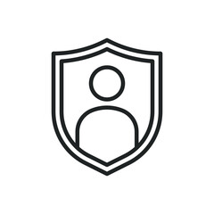 Account protection thin line icons. Editable stroke and Perfect pixel on transparent background