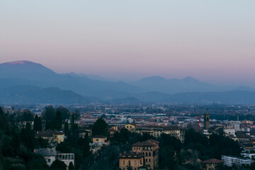 Panoramic view of Bergamo, Italy