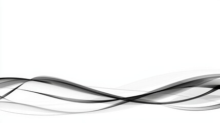 Obraz premium Elegant Flowing Lines in Black and White Abstract Design Background