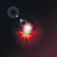 Vector bright star on a dark background