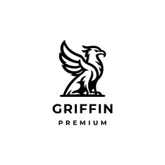 Griffin logo symbolizing strength and majesty. Perfect for luxury, power, or mythical-themed branding.