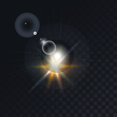 Vector bright star on a dark background