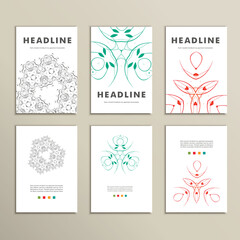 Vector set with abstract pattern