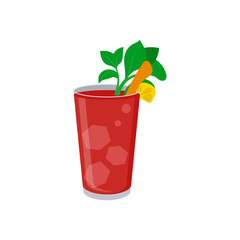 Bloody Mary, Cocktails Vector illustration, Isolated