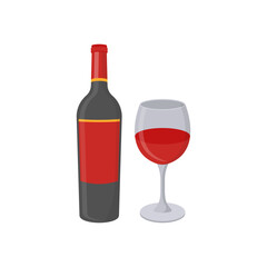 Red Wine, Cocktails Vector illustration, Isolated