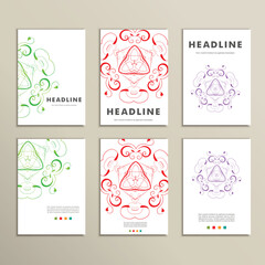 Vector set with abstract pattern