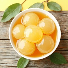 Golden Candied Fruit in Honey Syrup
