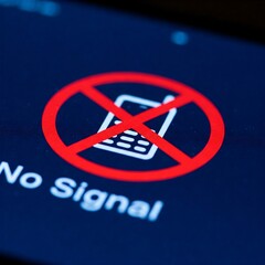 no signal smartphone icon design 