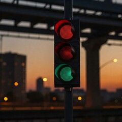 traffic light in the city