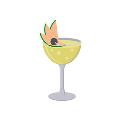 Appletini, Cocktails Vector illustration, Isolated