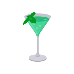 Mint Cocktail, Cocktails Vector illustration, Isolated