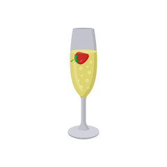 Rossini Cocktail, Cocktails Vector illustration, Isolated