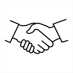 Fototapeta premium handshake icon vector illustration