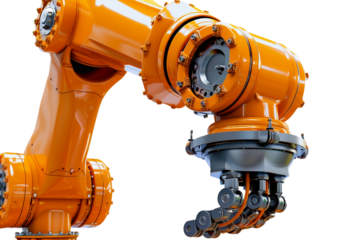 Future of Robotic Automation in Industry: Transforming Workplaces with Intelligent Machines Isolated on Transparent Background