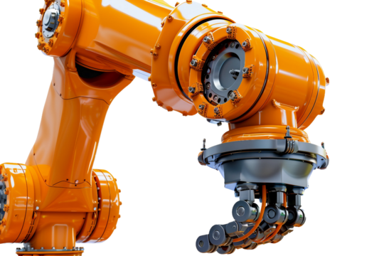 Future of Robotic Automation in Industry: Transforming Workplaces with Intelligent Machines Isolated on Transparent Background