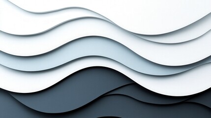 Obraz premium Layers of Abstract Curves in Soft Tones and Gradients