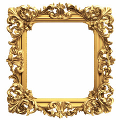 Elegant gold ornate picture frame designed for artistic displays and decorations in various settings