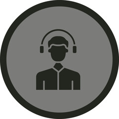 Man Customer Service Vector Icon Design