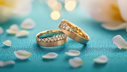 Diamond Wedding Rings: Gold Bands