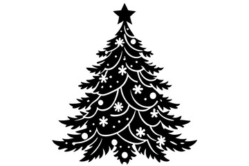 christmas tree vector illustration