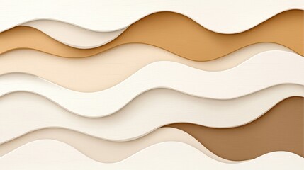 Abstract Wave Patterns in Neutral Tones with Soft Textures for Elegant Background Design