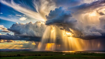 Dramatic Sunset Storm Cloudscape