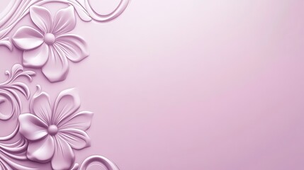 Naklejka premium Elegant Lavender Floral Design Background With Space