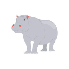 Hippopotamus, African Symbols Illustration