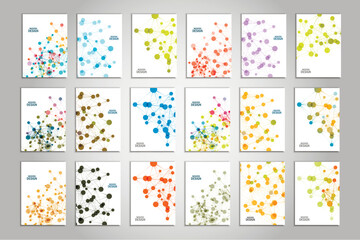 Vector abstract molecular structure. Cover template design