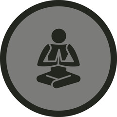 Fire Log Pose (Agnistambhasana) Vector Icon Design