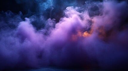 Fototapeta premium Purple and Blue Smoke Cloudscape Abstract Art