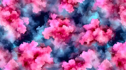 Fototapeta premium Vibrant Abstract Cloud Patterns in Pink and Blue Tones for Backgrounds