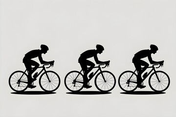 Obraz premium different poses of cycling