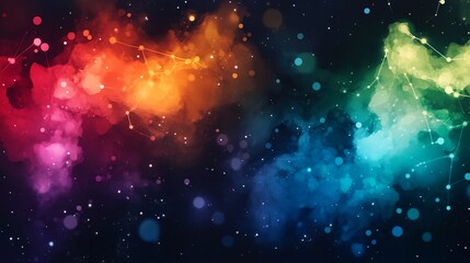 Obraz premium A colorful galaxy with a lot of stars