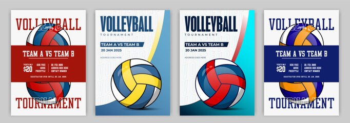 Dynamic Volleyball Championship Illustration Flyer Template High Energy Sports Event Poster for Tournaments Club Matches and Promotions Editable Print Ready Design with Bold Typography and Action.