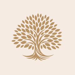 Fototapeta premium Artistic Tree Illustration. Nature Tree Vector Logo Design.