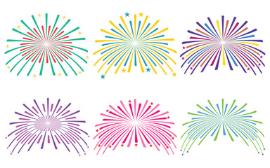 Fireworks Vector design illustration, New year firework vector Seamless Pattern Illustration