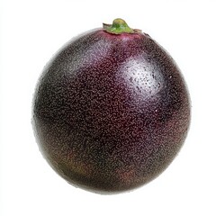 Dark Purple Round Fruit Close Up