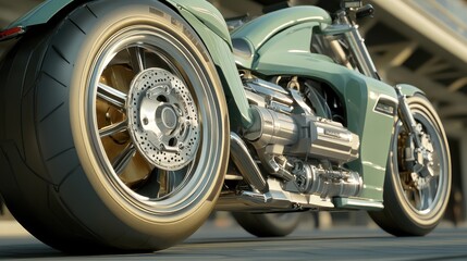 "A polished chrome surface with high reflectivity, creating a futuristic and sleek aestheticphotorealistic portrait, 