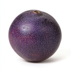 Deep Purple Fruit Against White Background