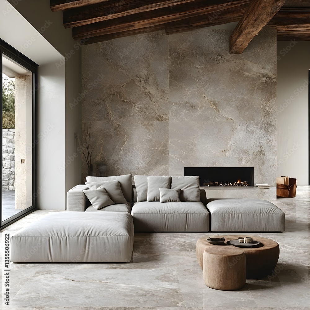 Sticker a smooth transition of neutral grays blending seamlessly into soft beige. -