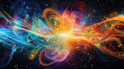 Fototapeta premium Abstract Colorful Cosmic Energy Design