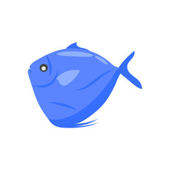 Moon FishSeafood Vector Illustration, Isolated