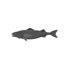 Obraz premium Black CodSeafood Vector Illustration, Isolated